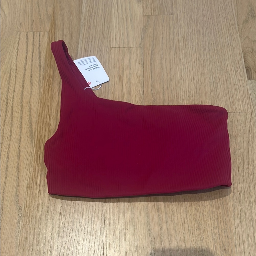Lululemon Athletica Ribbed Nulu Asymmetrical Yoga Bra